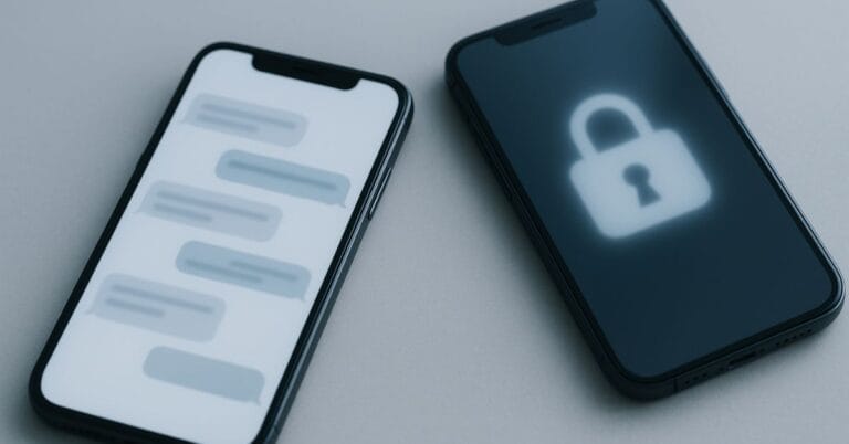 To smartphones med chat og lås