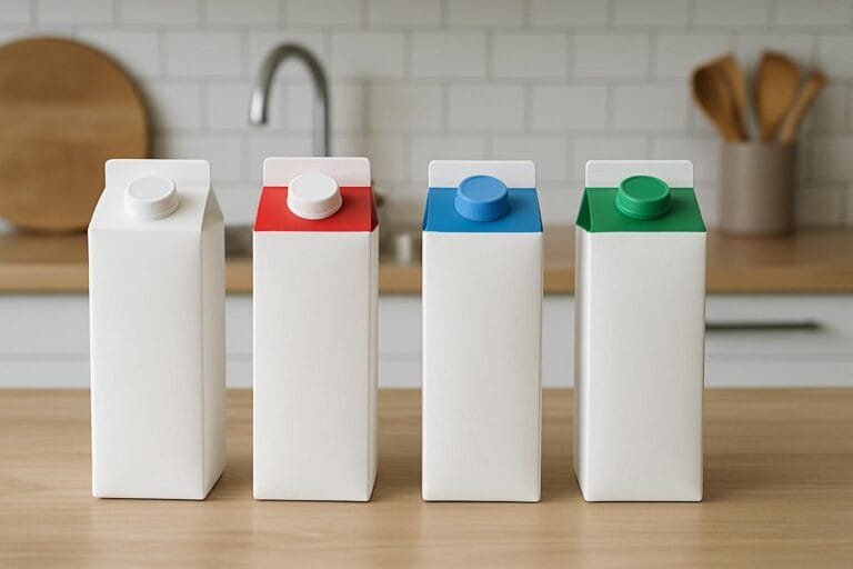 Hvorfor har mælkekartoner forskellige farver?