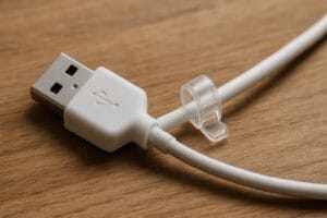 Hvorfor har nye elektronikledninger små plastikklips?