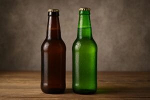 Hvorfor er ølflasker brune eller grønne?