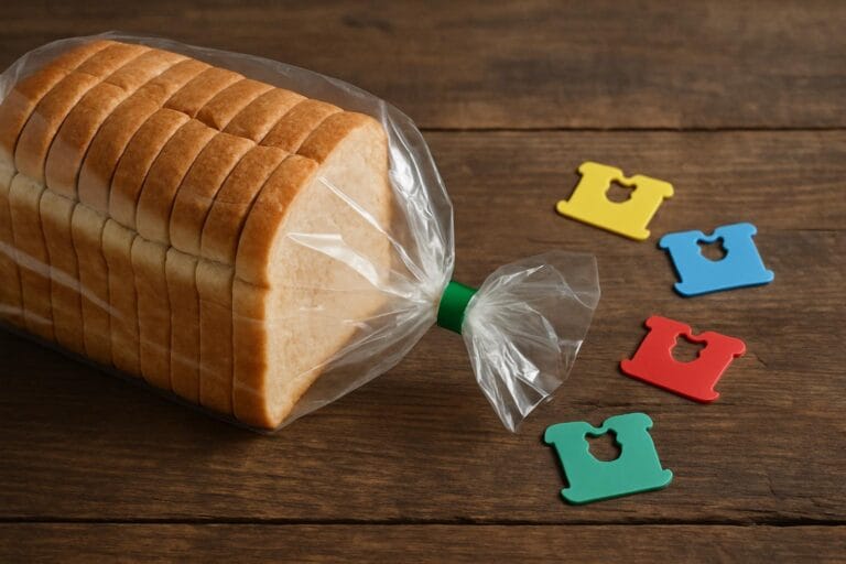 Hvorfor har brødposer en plastikdims – og hvad betyder farverne?