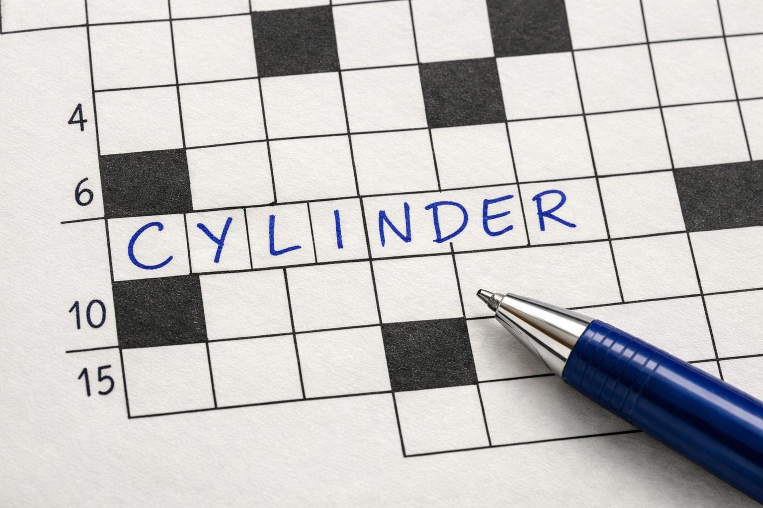 cylinder krydsord