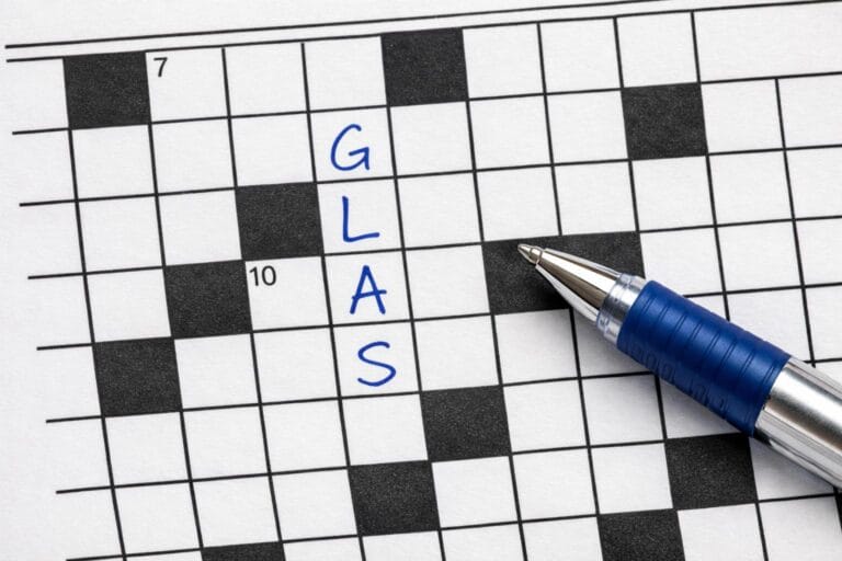 glas krydsord