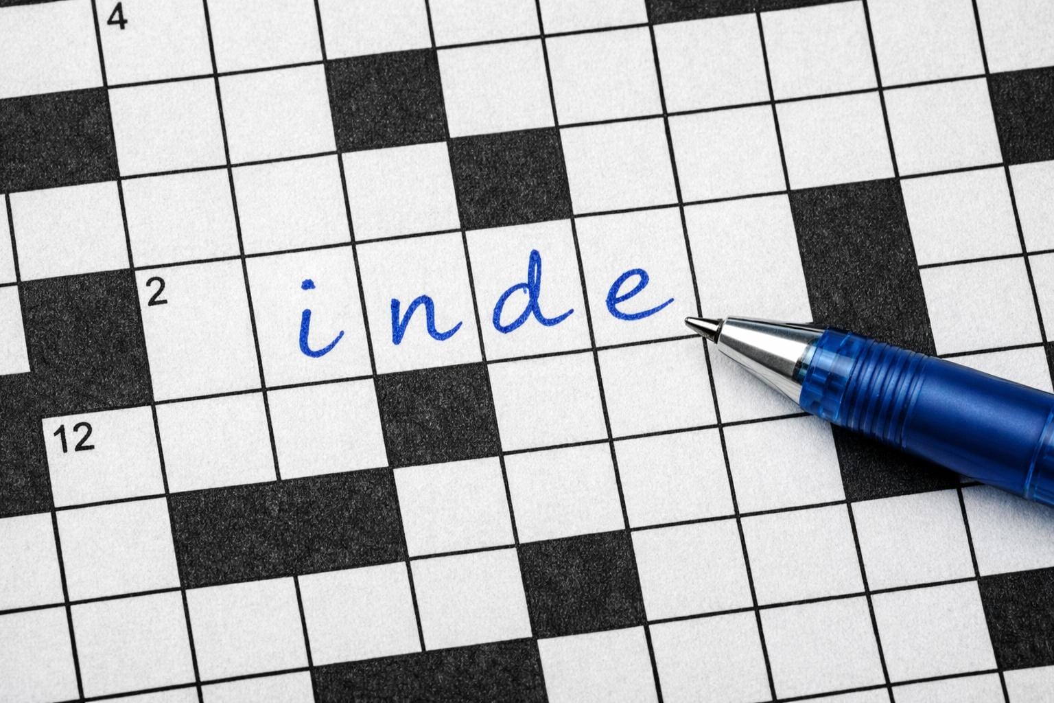 inde krydsord