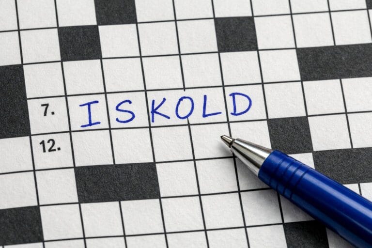 iskold krydsord