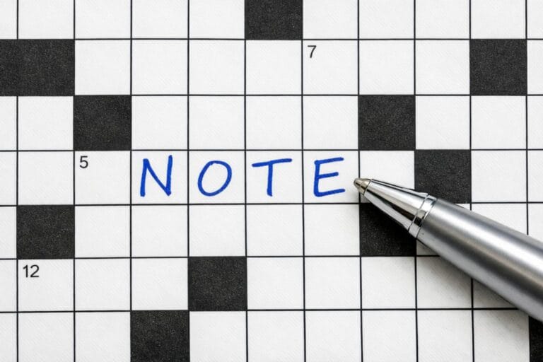 note krydsord