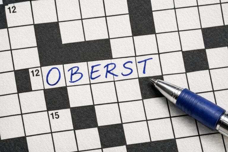 oberst krydsord