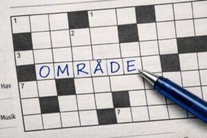 område krydsord