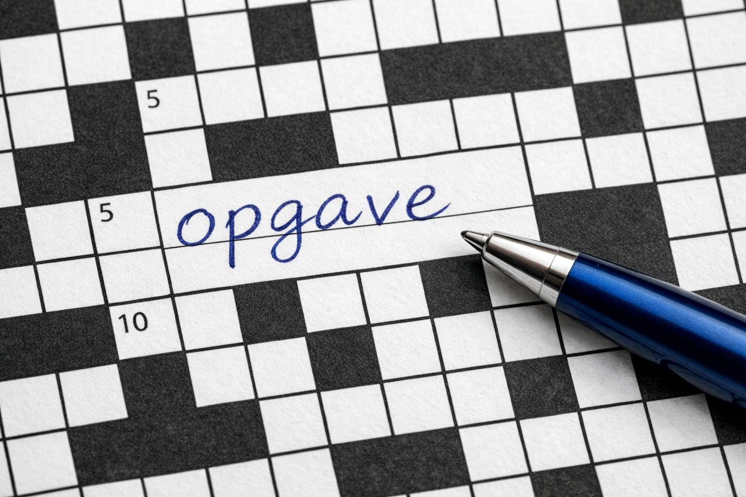 opgave krydsord
