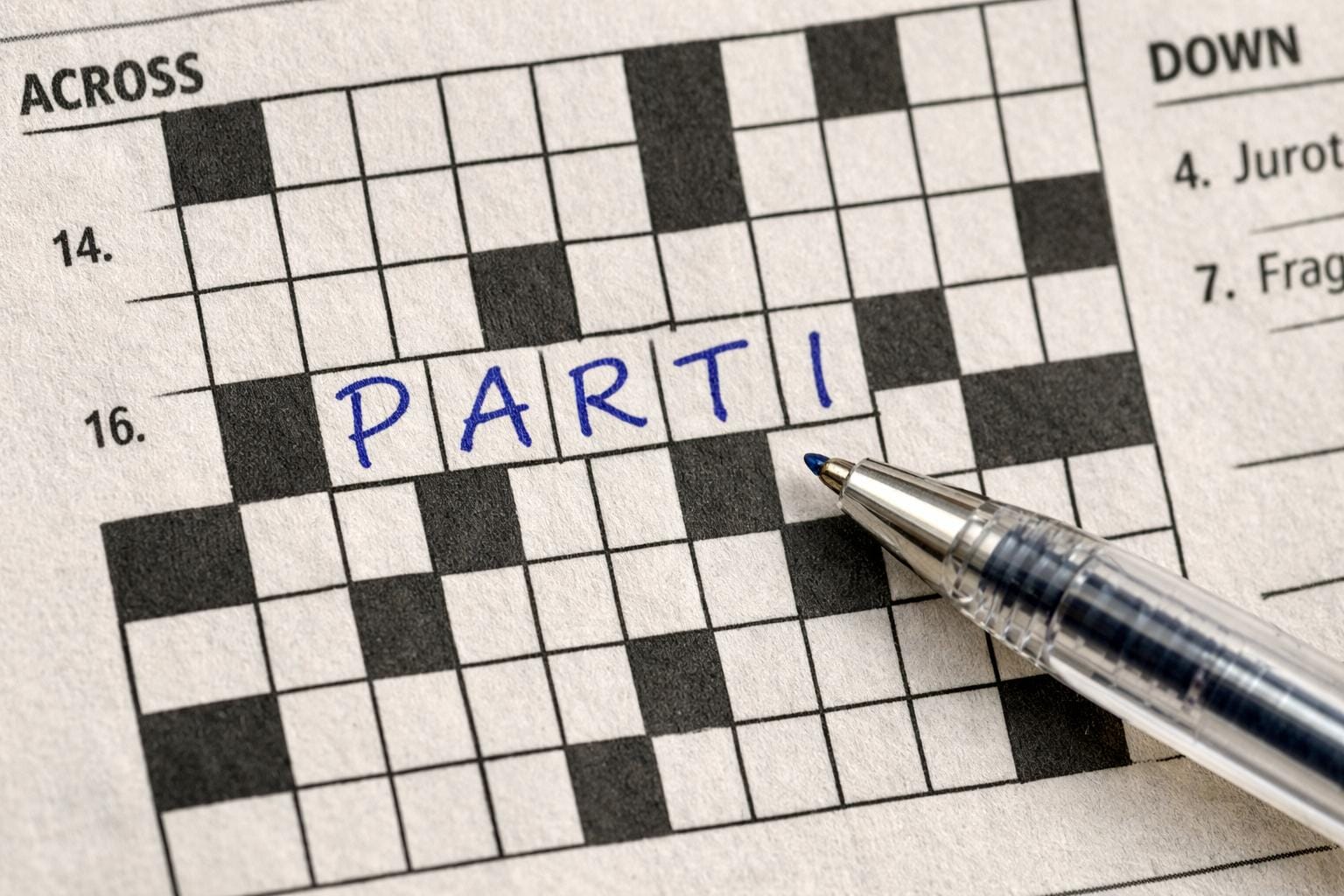 parti krydsord