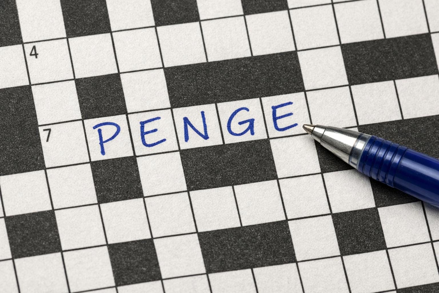 penge krydsord