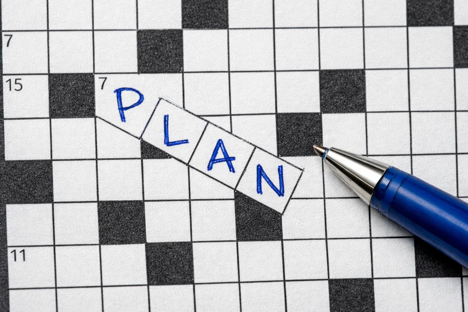 plan krydsord