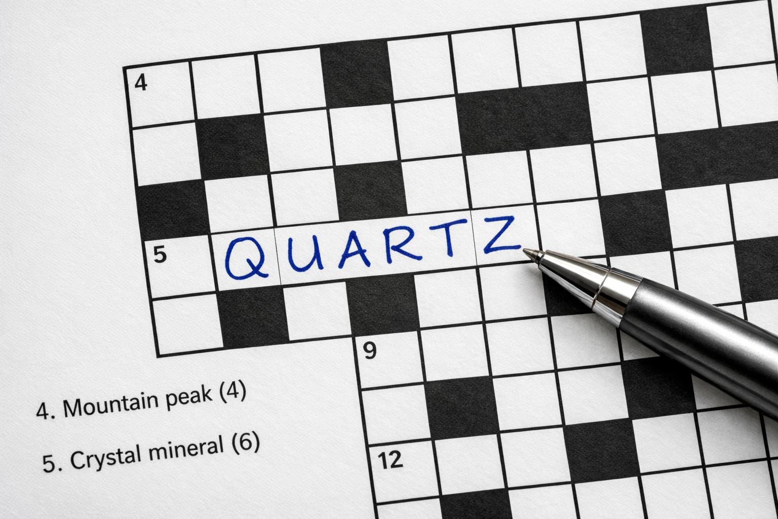quartz krydsord