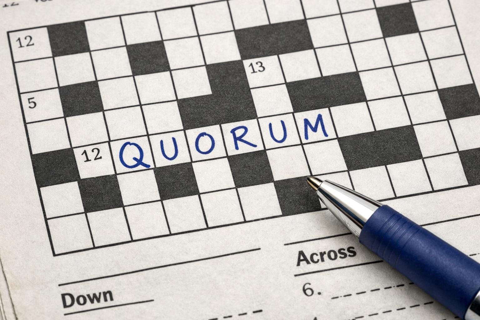 quorum krydsord