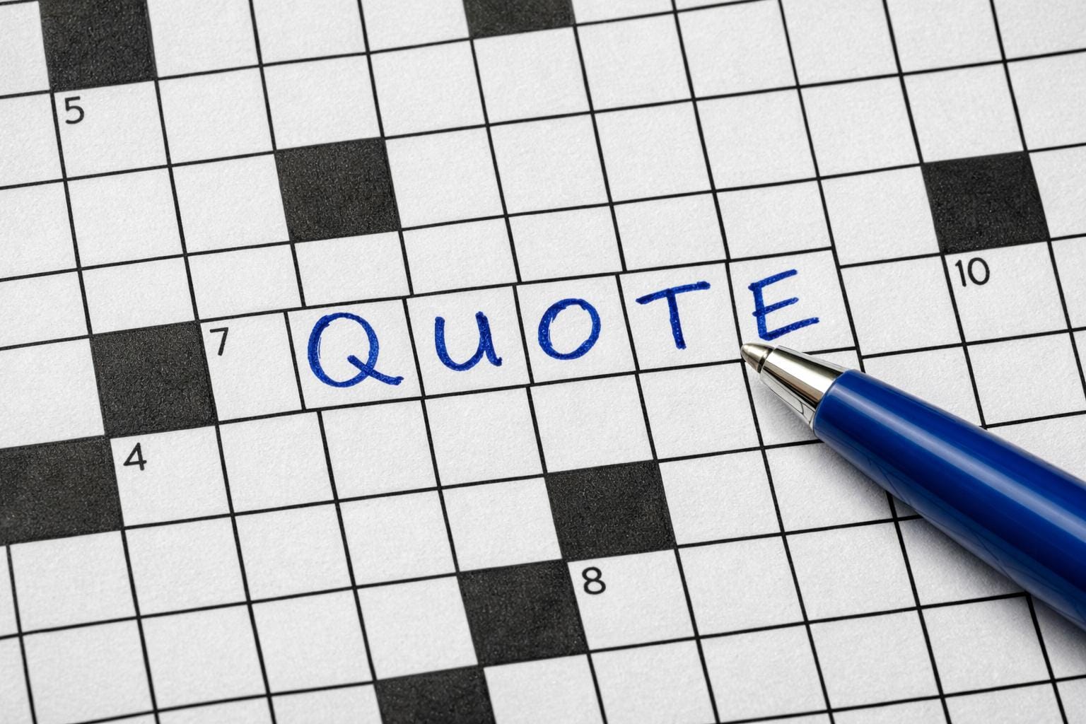 quote krydsord