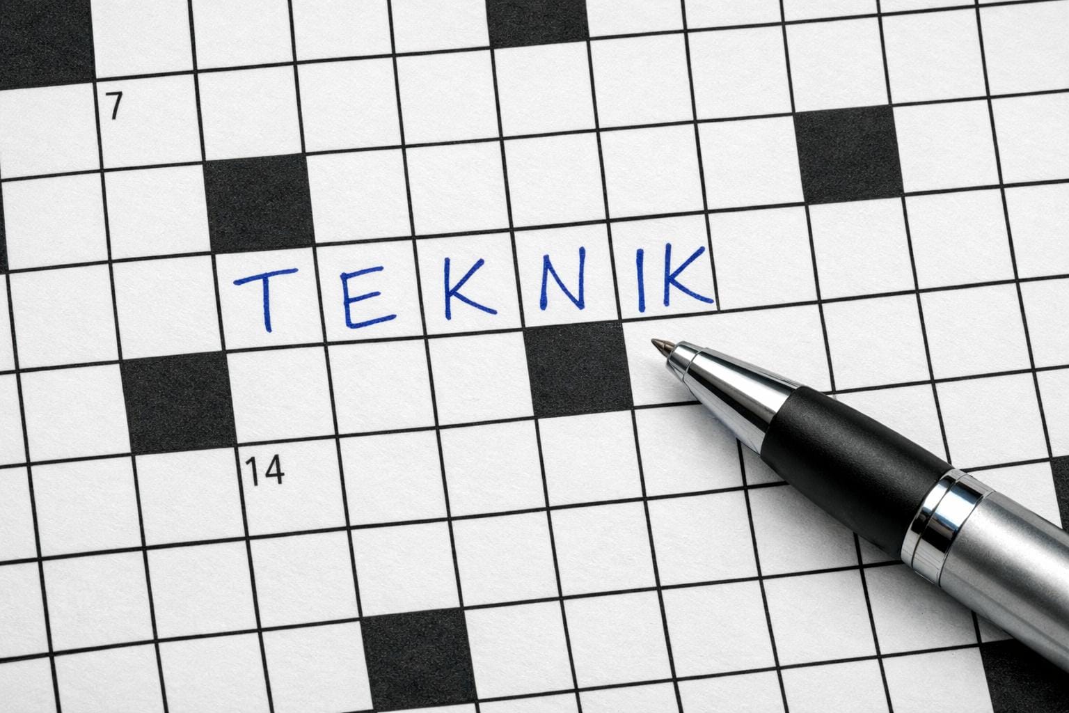 teknik krydsord