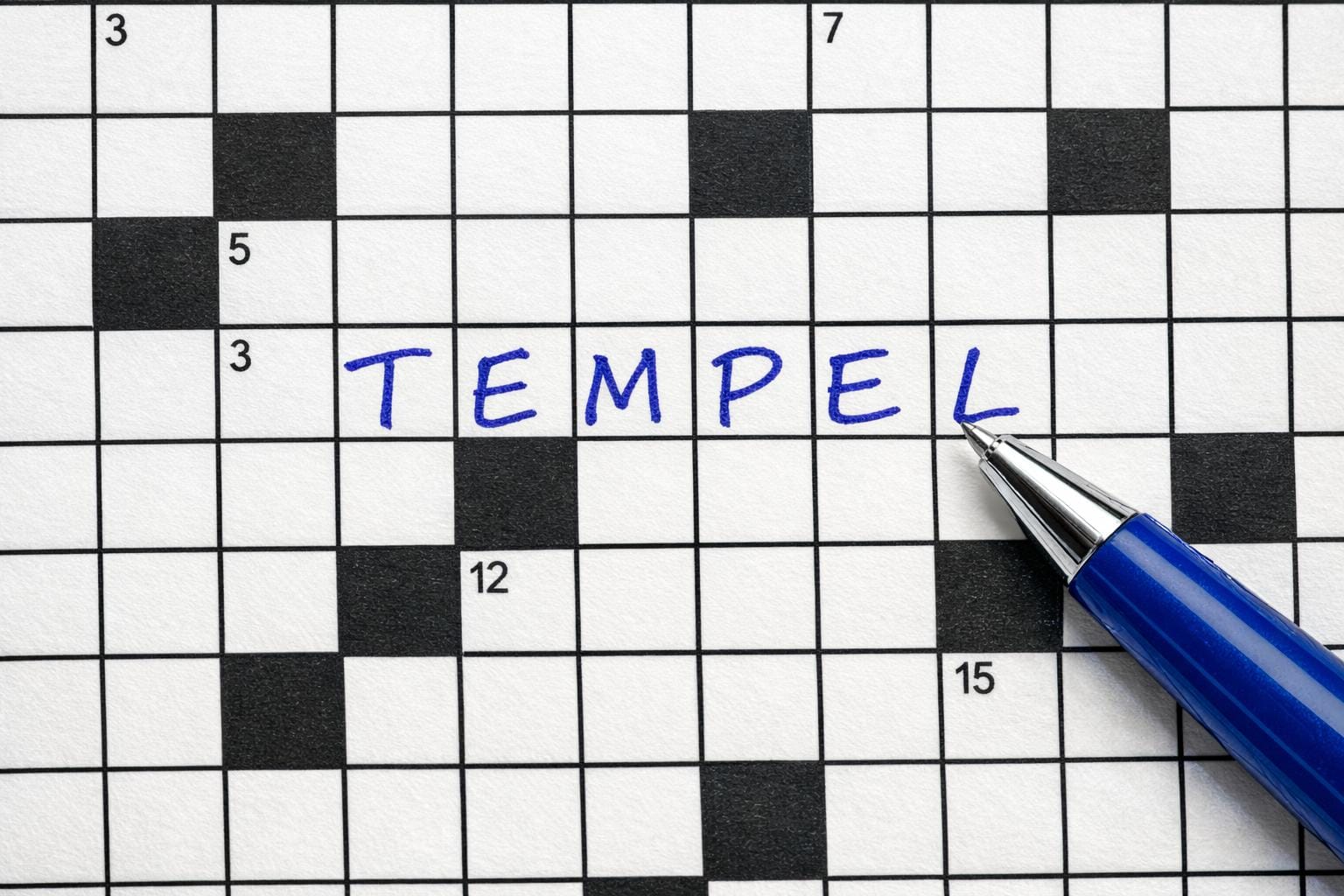 tempel krydsord