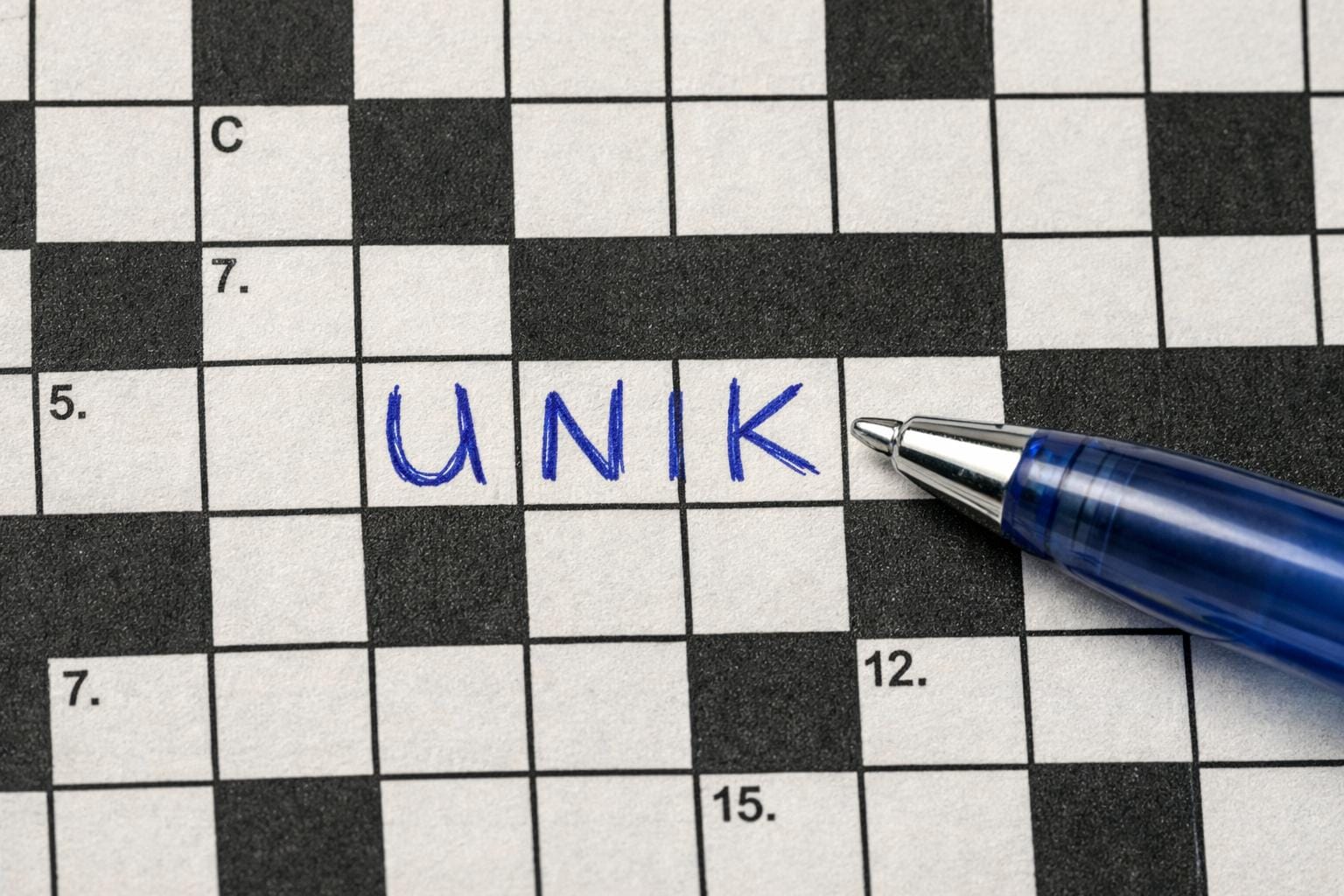 unik krydsord