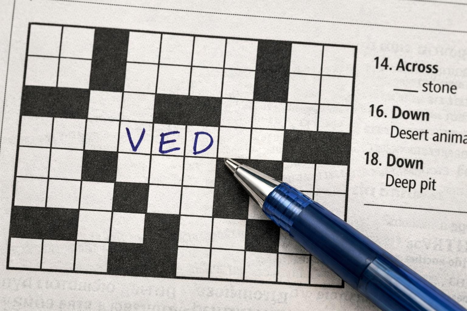 ved krydsord