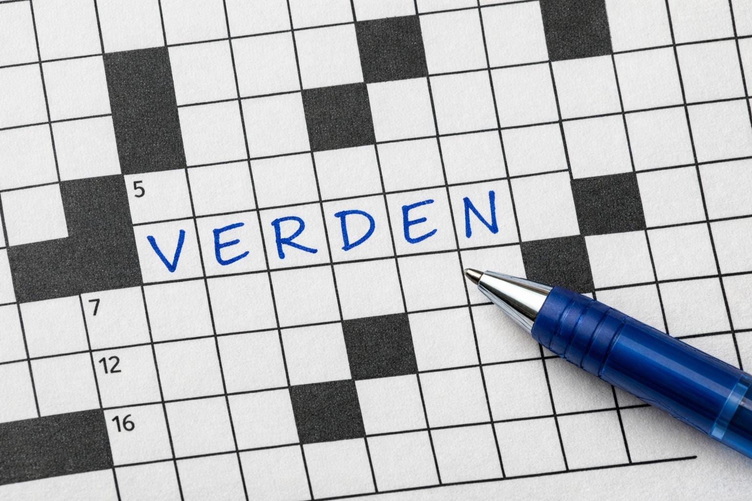 verden krydsord