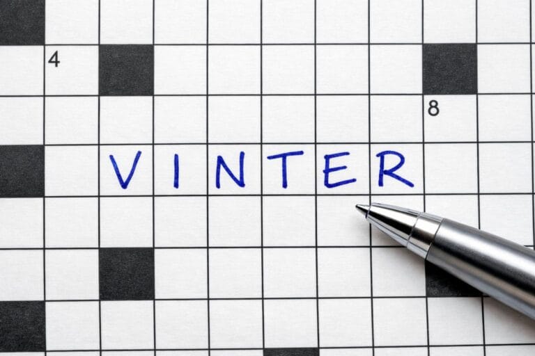 vinter krydsord