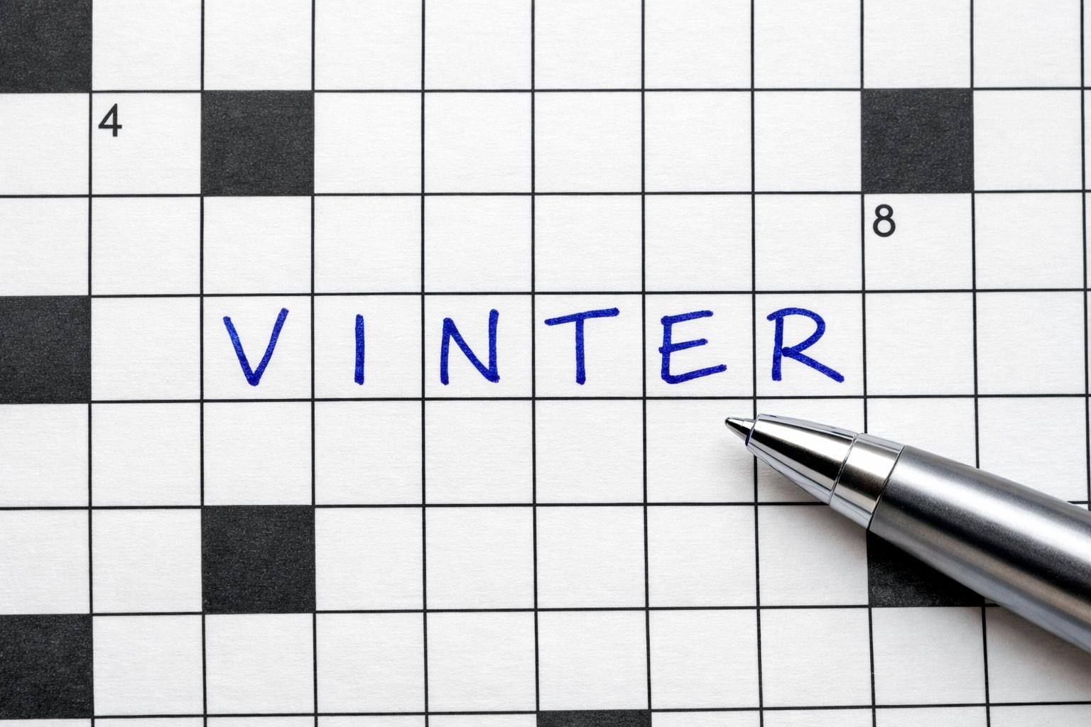 vinter krydsord